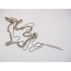 2080 NWT EXPRESS 18" Sterling Silver Necklace With a Bar and Circle Pendants